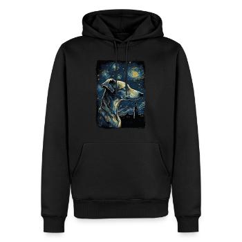 Galgo Español Nuit étoilée - Sweat à capuche Premium bio Homme - noir - Devant - Nico (187cm)