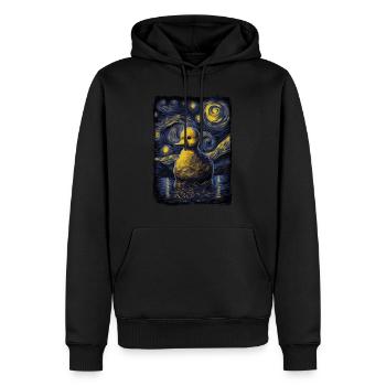 Rubber Duck Starry Night - Men’s Premium Organic Hoodie - black - Front - Nico (187cm)