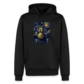 Badeente Starry Night - Männer Premium Bio Hoodie - Schwarz - Vorne - Nico (187cm)
