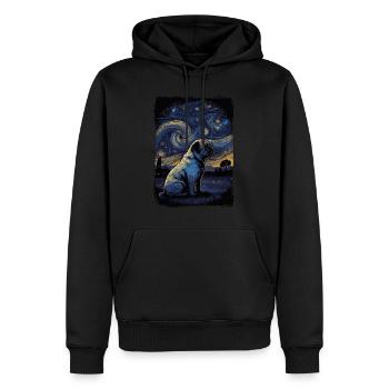 Carlin Nuit étoilée - Sweat à capuche Premium bio Homme - noir - Devant - Nico (187cm)