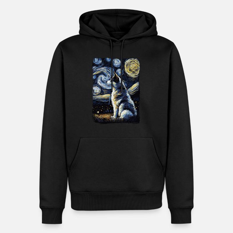 Husky Nuit étoilée - Sweat à capuche Premium bio Homme - noir