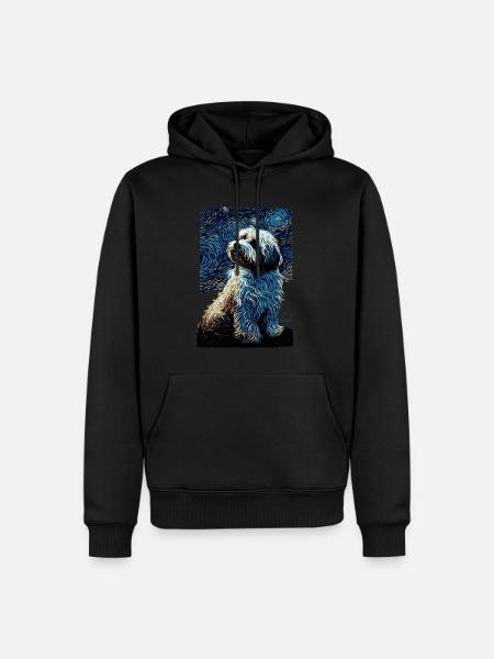 Havanese Starry Night - Men’s Premium Organic Hoodie - black