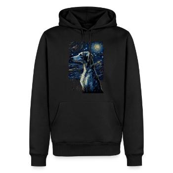 Galgo Español Nuit étoilée - Sweat à capuche Premium bio Homme - noir - Devant - Nico (187cm)