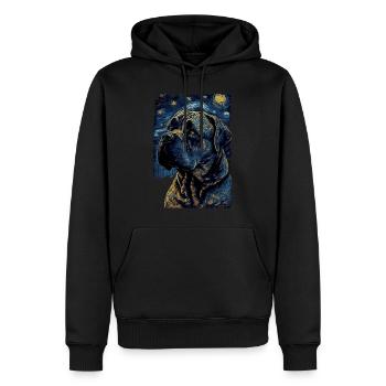 Cane Corso Starry Night - Männer Premium Bio Hoodie - Schwarz - Vorne - Nico (187cm)