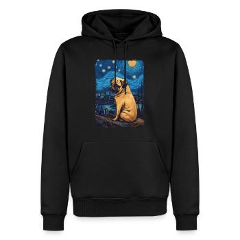Carlin Nuit étoilée - Sweat à capuche Premium bio Homme - noir - Devant - Nico (187cm)