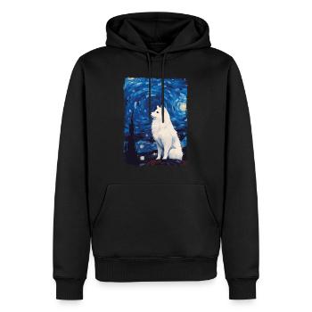 Samoyed Starry Night - Männer Premium Bio Hoodie - Schwarz - Vorne - Nico (187cm)