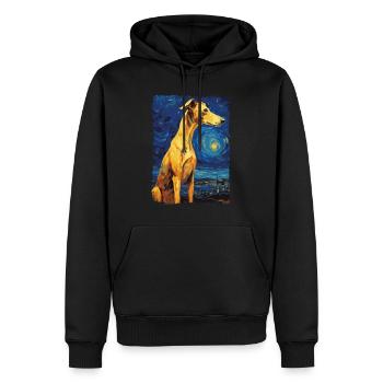 Galgo Español Nuit étoilée - Sweat à capuche Premium bio Homme - noir - Devant - Nico (187cm)