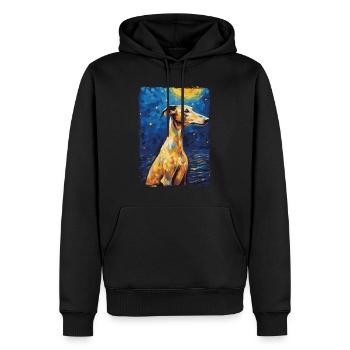 Galgo Español Nuit étoilée - Sweat à capuche Premium bio Homme - noir - Devant - Nico (187cm)