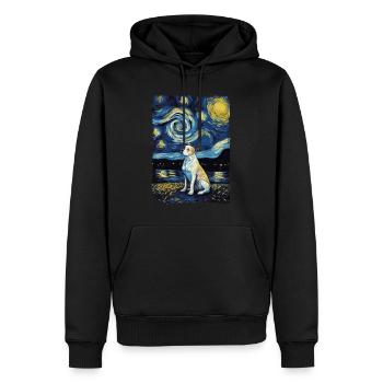 Pitbull Nuit étoilée - Sweat à capuche Premium bio Homme - noir - Devant - Nico (187cm)