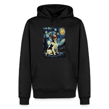 Chihuahua Starry Night - Männer Premium Bio Hoodie - Schwarz - Vorne - Nico (187cm)