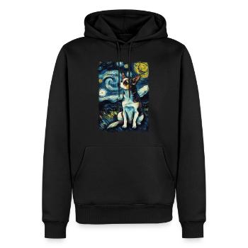 Chihuahua Starry Night - Männer Premium Bio Hoodie - Schwarz - Vorne - Nico (187cm)