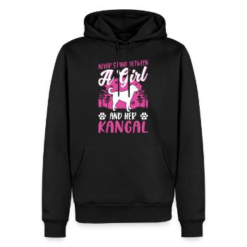 Kangal Mädchen Anatolischer Hirtenhund - Männer Premium Bio Hoodie - Schwarz - Vorne - Nico (187cm)