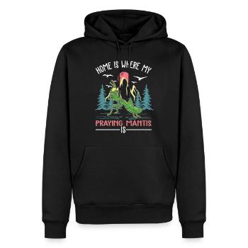 Mante religieuse maison mante mante mante mante - Sweat à capuche Premium bio Homme - noir - Devant - Nico (187cm)