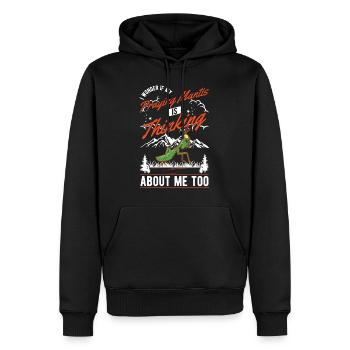 Cadeau mante mante mante mante mante - Sweat à capuche Premium bio Homme - noir - Devant - Nico (187cm)