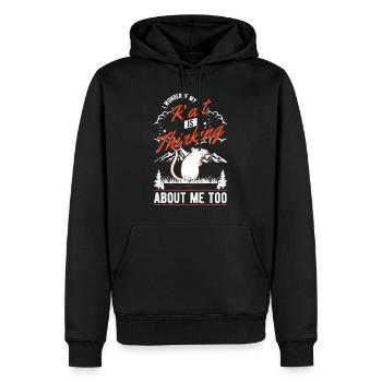 Rat Cadeau Rat - Sweat à capuche Premium bio Homme - noir - Devant - Nico (187cm)