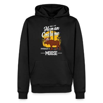 Mosses Human Costume Moose Halloween - Men’s Premium Organic Hoodie - black - Front - Nico (187cm)