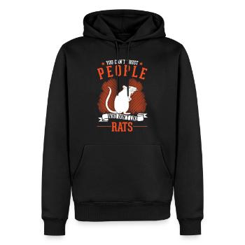 Rat Cadeau Maison Rat Propriétaire - Sweat à capuche Premium bio Homme - noir - Devant - Nico (187cm)