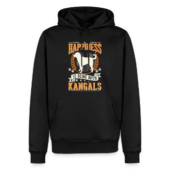 Kangal Glücklich Anatolischer Hirtenhund - Männer Premium Bio Hoodie - Schwarz - Vorne - Nico (187cm)