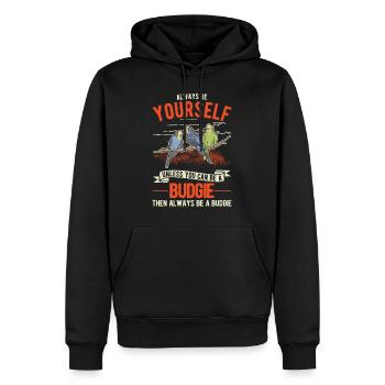 Soyez toujours vous-même Perruche perruche perruche - Sweat à capuche Premium bio Homme - noir - Devant - Nico (187cm)