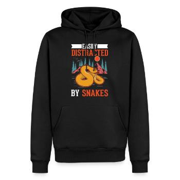 Serpents Propriétaire Serpent de maïs Serpent - Sweat à capuche Premium bio Homme - noir - Devant - Nico (187cm)
