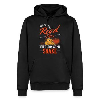 Schlangen Besitzer Kornnatter Natter - Männer Premium Bio Hoodie - Schwarz - Vorne - Nico (187cm)