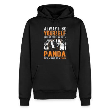 Soyez toujours vous-même Panda - Sweat à capuche Premium bio Homme - noir - Devant - Nico (187cm)