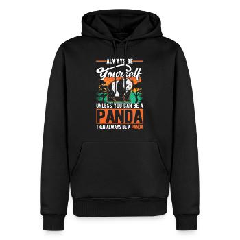 Soyez toujours vous-même Panda - Sweat à capuche Premium bio Homme - noir - Devant - Nico (187cm)