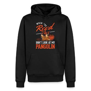 Pangolin cadeau Pangolin - Sweat à capuche Premium bio Homme - noir - Devant - Nico (187cm)
