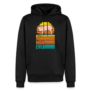 Best Pig Mom Ever Schweine Mama - Men’s Premium Organic Hoodie - black - Front - Nico (187cm)