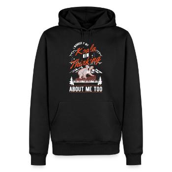Koala Liebhaber Koalabär - Männer Premium Bio Hoodie - Schwarz - Vorne - Nico (187cm)