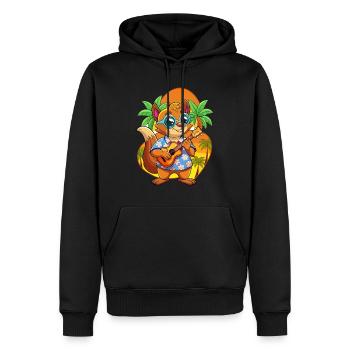 Lunettes de soleil de plage d’été de dessin animé drôle d’écureuil - Sweat à capuche Premium bio Homme - noir - Devant - Nico (187cm)