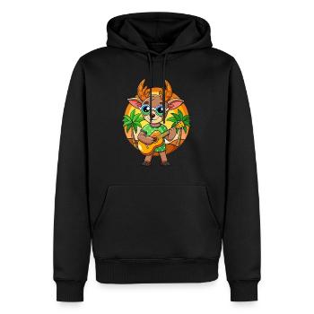 Lunettes de soleil de plage d’été de dessin animé drôle d’antilope - Sweat à capuche Premium bio Homme - noir - Devant - Nico (187cm)