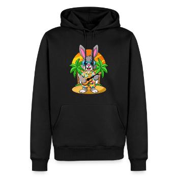 Lustige Kaninchen Cartoon Sommer Strand Sonnenbrille - Männer Premium Bio Hoodie - Schwarz - Vorne - Nico (187cm)