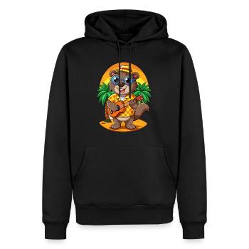 Lustige Biber Cartoon Sommer Strand Sonnenbrille - Männer Premium Bio Hoodie - Schwarz - Vorne - Nico (187cm)