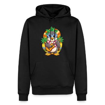 Lustige Pinguin Cartoon Sommer Strand Sonnenbrille - Männer Premium Bio Hoodie - Schwarz - Vorne - Nico (187cm)