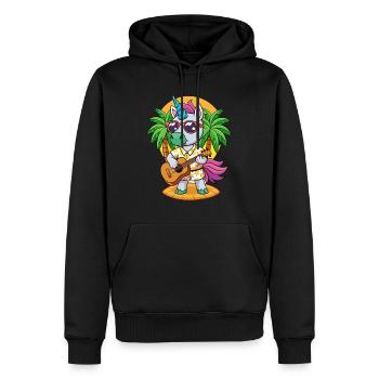 Lunettes de soleil de plage d’été de dessin animé de licorne drôle - Sweat à capuche Premium bio Homme - noir - Devant - Nico (187cm)