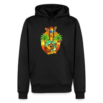 Lustige Kamel Cartoon Sommer Strand Sonnenbrille Gitarre - Männer Premium Bio Hoodie - Schwarz - Vorne - Nico (187cm)