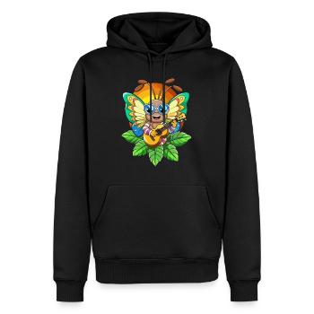 Lustige Schmetterling Cartoon Sommer Strand Sonnenbrille - Männer Premium Bio Hoodie - Schwarz - Vorne - Nico (187cm)