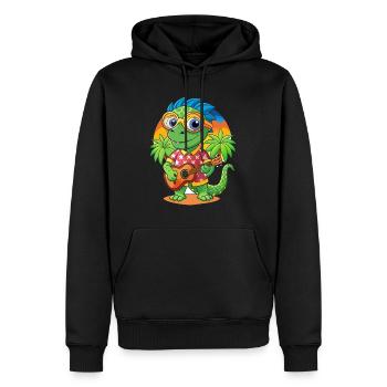 Lustige Chamäleon Cartoon Sommer Strand Sonnenbrille - Männer Premium Bio Hoodie - Schwarz - Vorne - Nico (187cm)