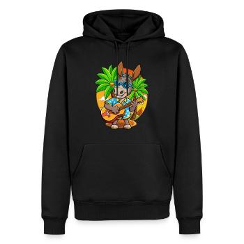 Lustige Esel Cartoon Sommer Strand Sonnenbrille - Männer Premium Bio Hoodie - Schwarz - Vorne - Nico (187cm)