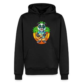 Lustige Panda Sommer Strand Sonnenbrille Hawaiianisch - Männer Premium Bio Hoodie - Schwarz - Vorne - Nico (187cm)