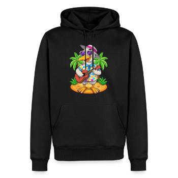 Lustige Gans Sommer Strand Sonnenbrille Hawaiianisch - Männer Premium Bio Hoodie - Schwarz - Vorne - Nico (187cm)