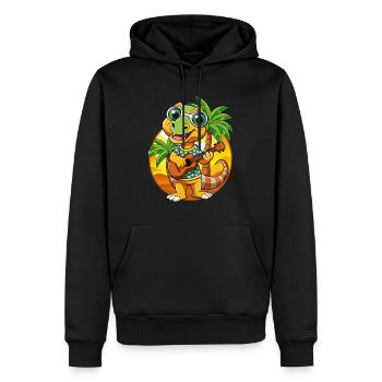 Drôle Serpent Plage Plage Lunettes Hawaïenne - Sweat à capuche Premium bio Homme - noir - Devant - Nico (187cm)