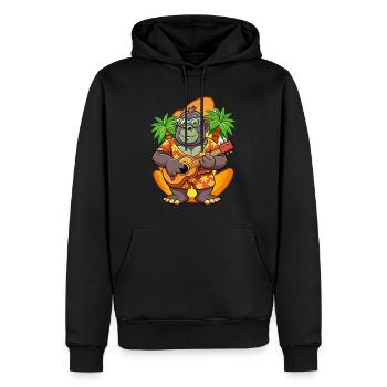 Lustige Gorilla Sommer Strand Sonnenbrille Hawaiianisch - Männer Premium Bio Hoodie - Schwarz - Vorne - Nico (187cm)
