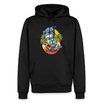 Lunettes de soleil de plage d’été de phoque drôle hawaïen - Sweat à capuche Premium bio Homme - noir - Devant - Nico (187cm)