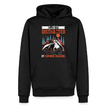 Komodowaran Komododrache Waran - Männer Premium Bio Hoodie - Schwarz - Vorne - Nico (187cm)