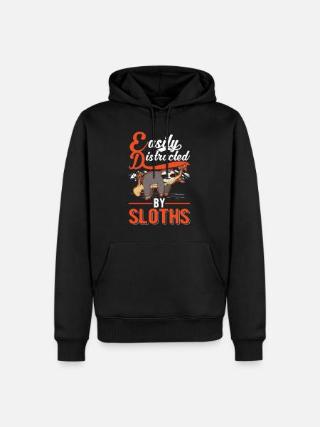 Sloth Gift Sloth - Men’s Premium Organic Hoodie - black