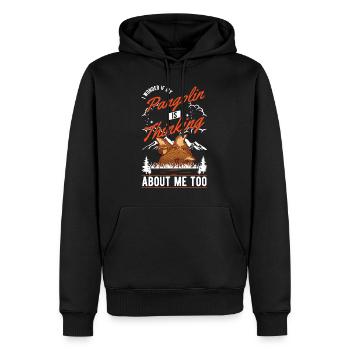 Pangolin cadeau Pangolin - Sweat à capuche Premium bio Homme - noir - Devant - Nico (187cm)