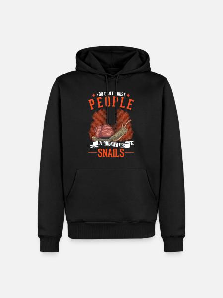 Escargot cadeau vignoble escargot - Sweat à capuche Premium bio Homme - noir