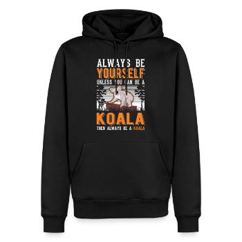 Always be yourself Koala - Männer Premium Bio Hoodie - Schwarz - Vorne - Nico (187cm)